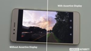 Perbedaan smartphone dengan Assertive Display dan tanpa Assertive Display