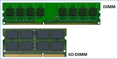 Perbedaan ukuran RAM DIMM dan SO-DIMM